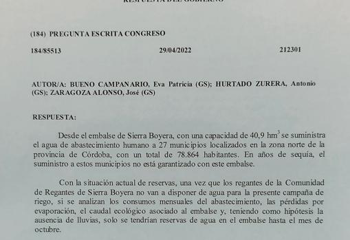El Gobierno responde que se ejecutará en el Decreto de Sequía, pero no lo hizo
