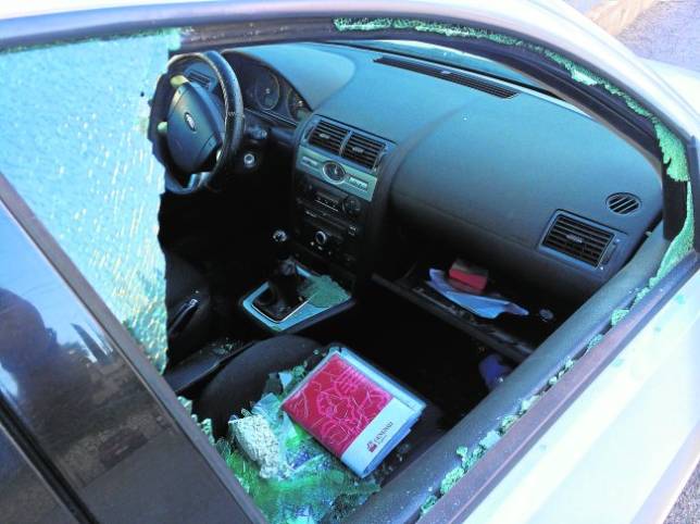 Robos y daños en una decena de coches por actos de vandalismo