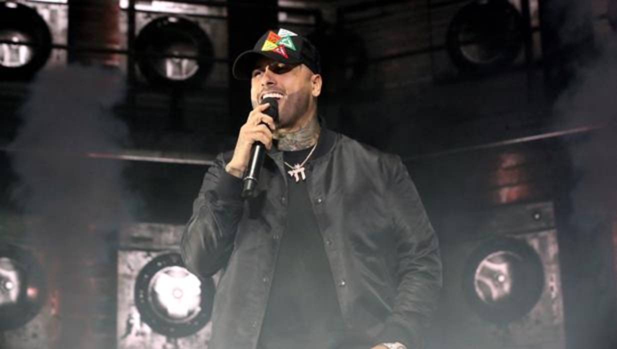 Nicky Jam durante el concierto que ofreció días atrás en Madrid