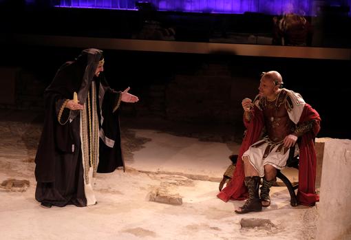 Un pasaje de la obra «Poncio Pilato» que se representa en el Antiqvarium