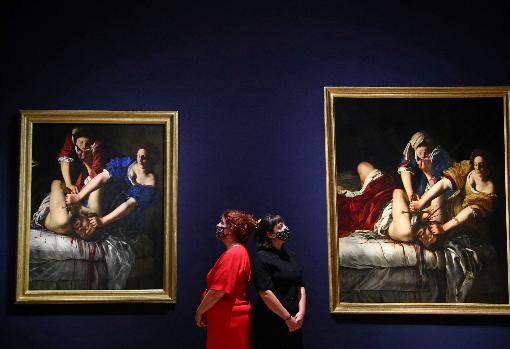 Dos composiciones de Judith degollando a Holofernes en la National Gallery de Londres