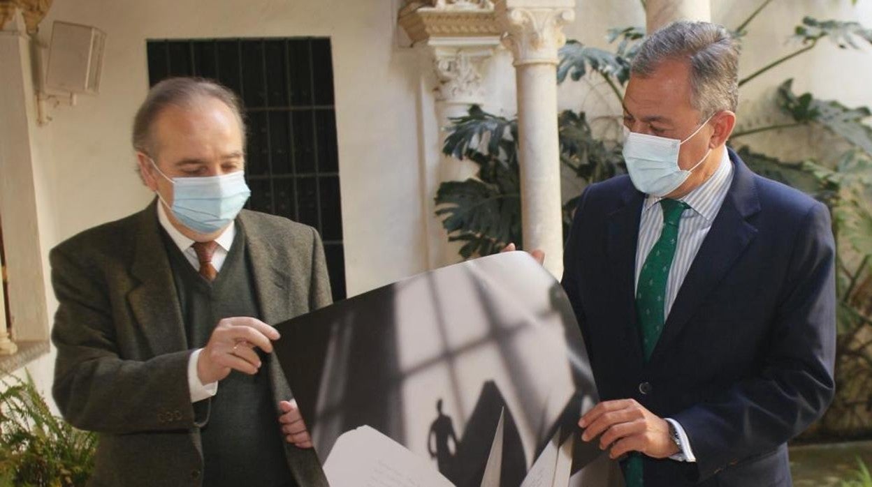 Ismael Yebra y José Luis Sanz, este jueves en la Casa de los Pinelo