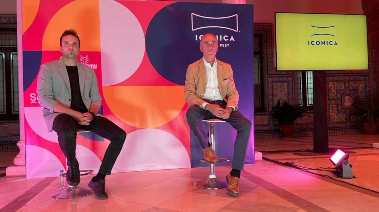 Javier Esteban y Antonio Muñoz, durante la presentación del Icónica Sevilla Fest