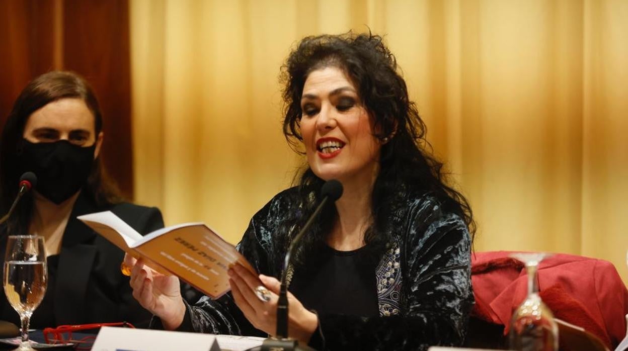 Eva Díaz Pérez, en un momento del pregón