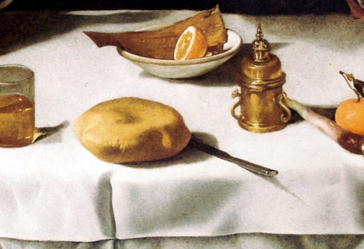 Detalle de 'El almuerzo', de Velázquez