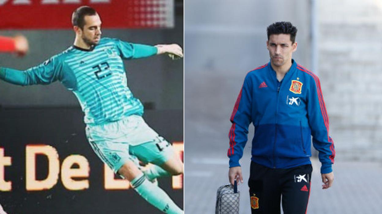 Pau López y Jesús Navas, con la selección española