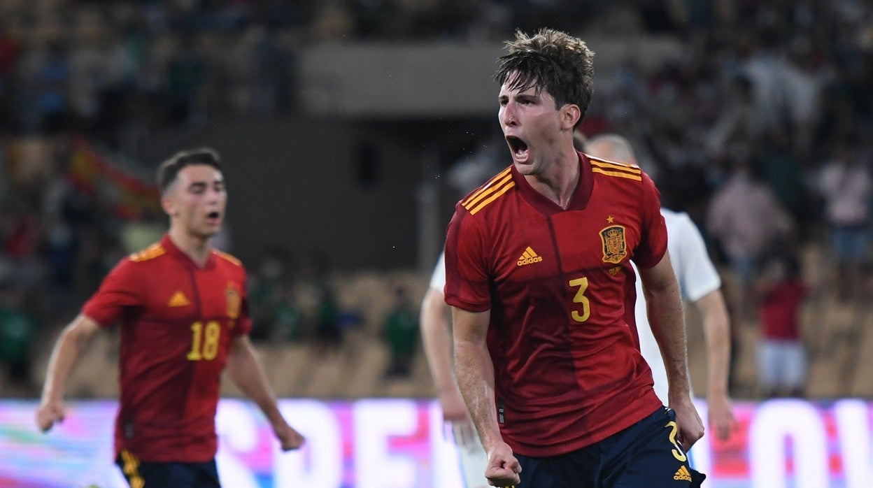 Miranda canta el gol del triunfo esta noche en la Cartuja