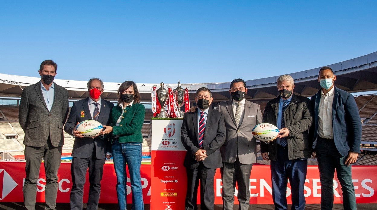 Presentación del HSBC Spain Sevens de rugby en el estadio de La Cartuja