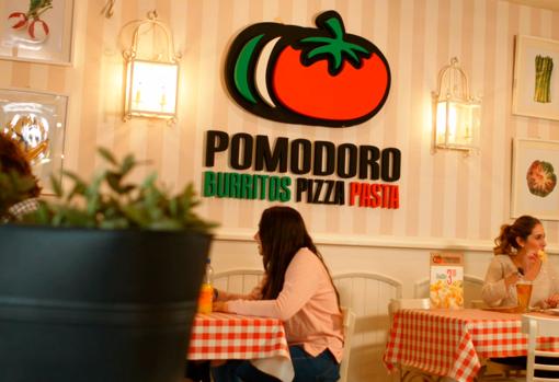 Eñ 60% de los restaurantes Pomodoro están en centros comerciales y el 40% a pie de calle