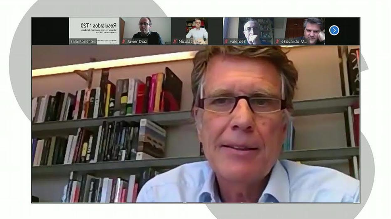 Comparecencia telemática del consejero delegado de Banco Sabadell, Jaime Guardiola, ayer