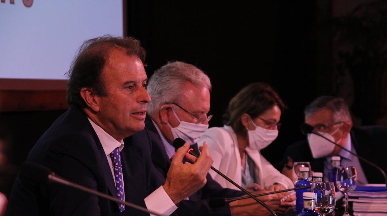 Ignacio Osborne, presidente de Grupo Osborne, durante la junta de accionistas celebrada en El Puerto de Santa María