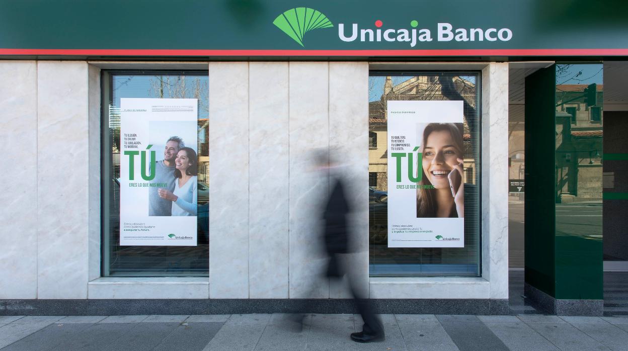 Oficina de Unicaja Banco en la capial malagueña