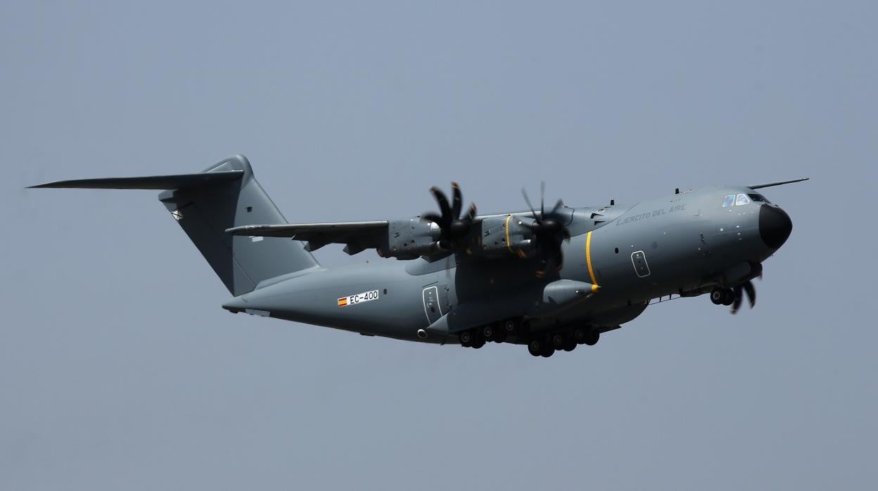 Avión militar A400 M, que se ensambla en la factoría de Airbus de Sevilla