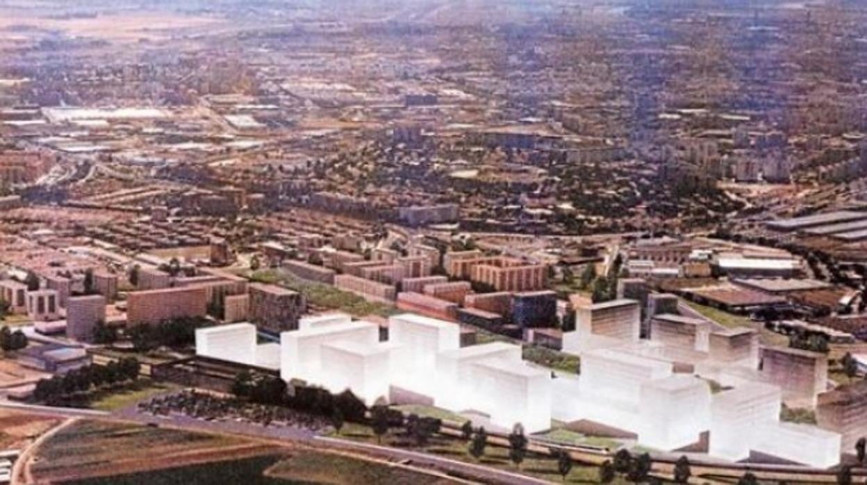 Recreación del futuro barrio del Buen Aire, frente a Santa Clara y Sevilla Este, donde Inversión Corporativa tiene casi 500.000 metros cuadrados