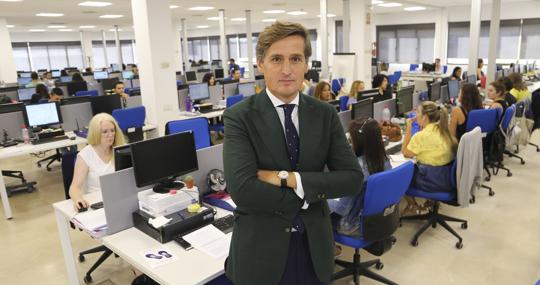 Foto de archivo de Ignacio Rufo, presidente de Servinform, en uno de los centros de trabajo de la empresa en Sevilla