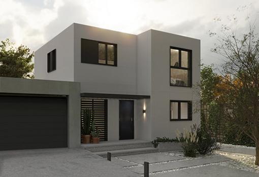 Aspecto exterior de esta casa prefabricada