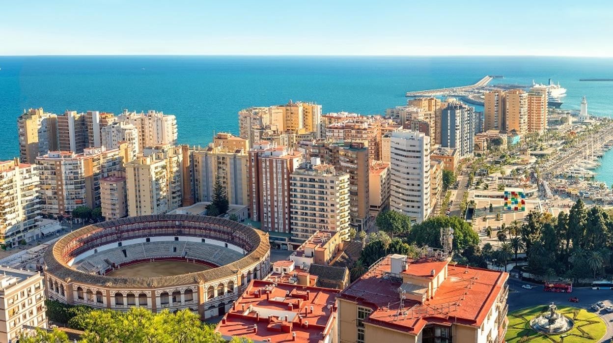 Vista aérea de Málaga