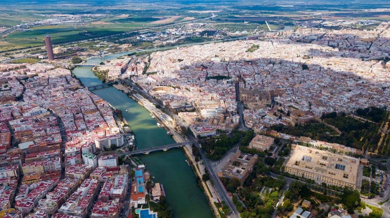 Vista aérea de la ciudad de Sevilla