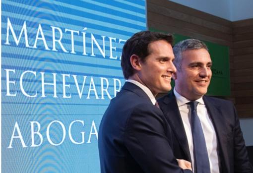 Albert Rivera y Vicente Morató, socio director de Martínez-Echevarría para España, Portugal y Turquía