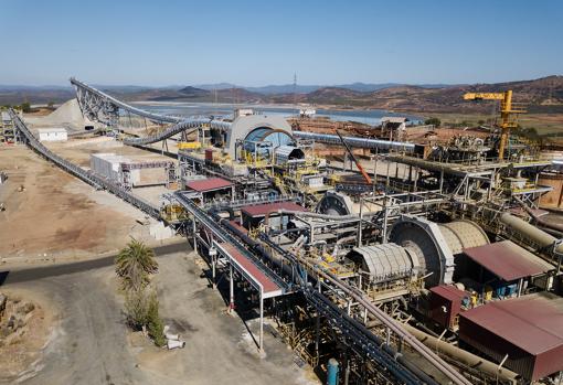 Planta de producción de la Mina de Riotinto explotada por la compañía Atalaya Mining
