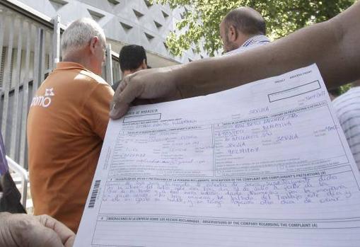 Imagen de archivo de una hoja de reclamación