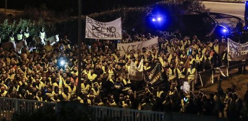 Manifestación de los taxistas