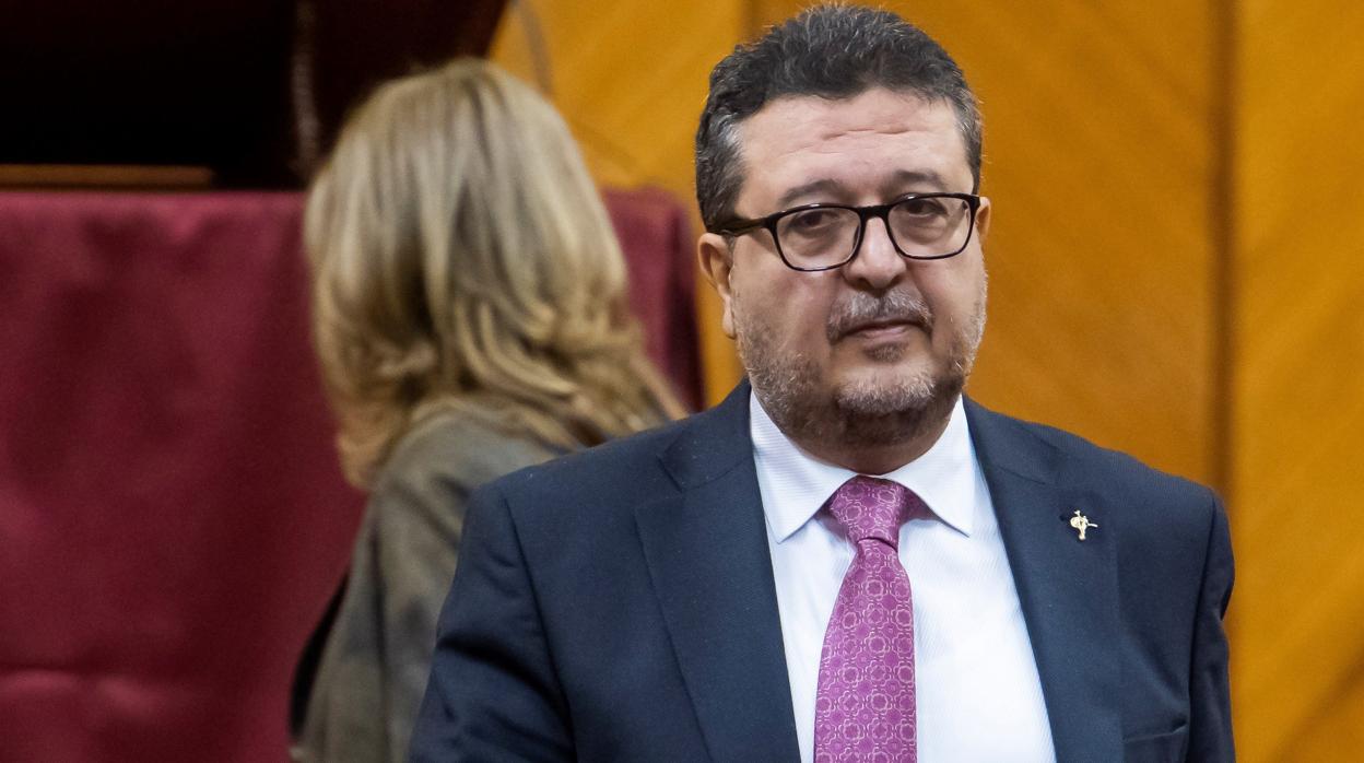 Francisco Serrano, este jueves en el Parlamento de Andalucía