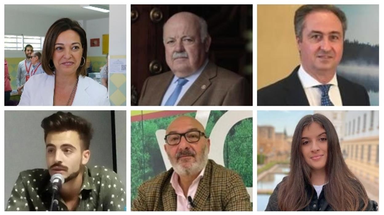 Imagen de los números uno en Córdoba de los prinipales partidos para las autonómicas