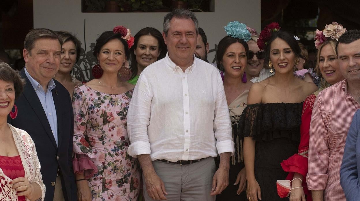 Juan Espadas, este sábado en la Feria de Córdoba