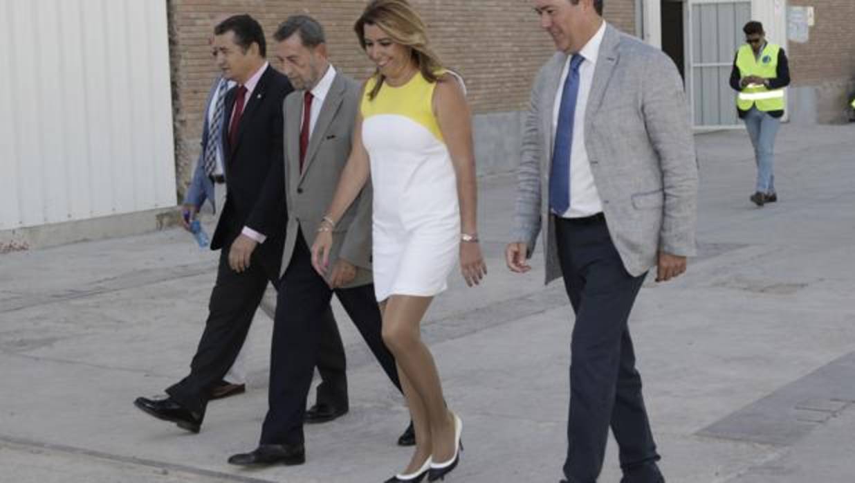 Susana Díaz, ayer en el puerto de Sevilla