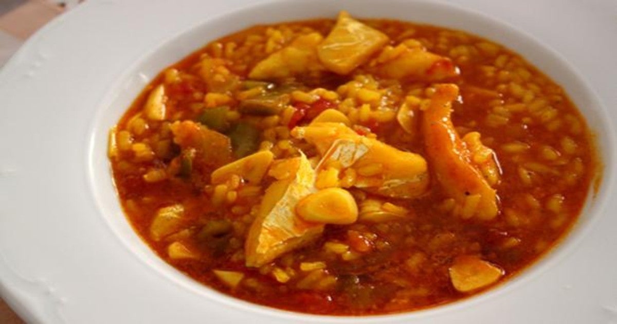 Plato de arroz con bacalao