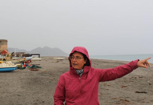 Macarena García durante la entrevista