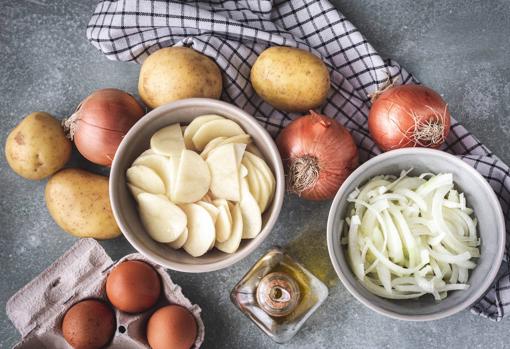 Ingredientes de la tortilla de patatas