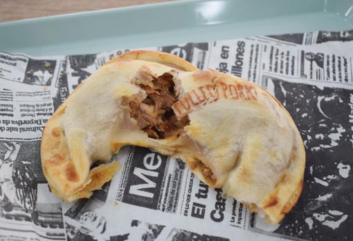 Empanada pulled pork, una de las más solicitada por los turistas