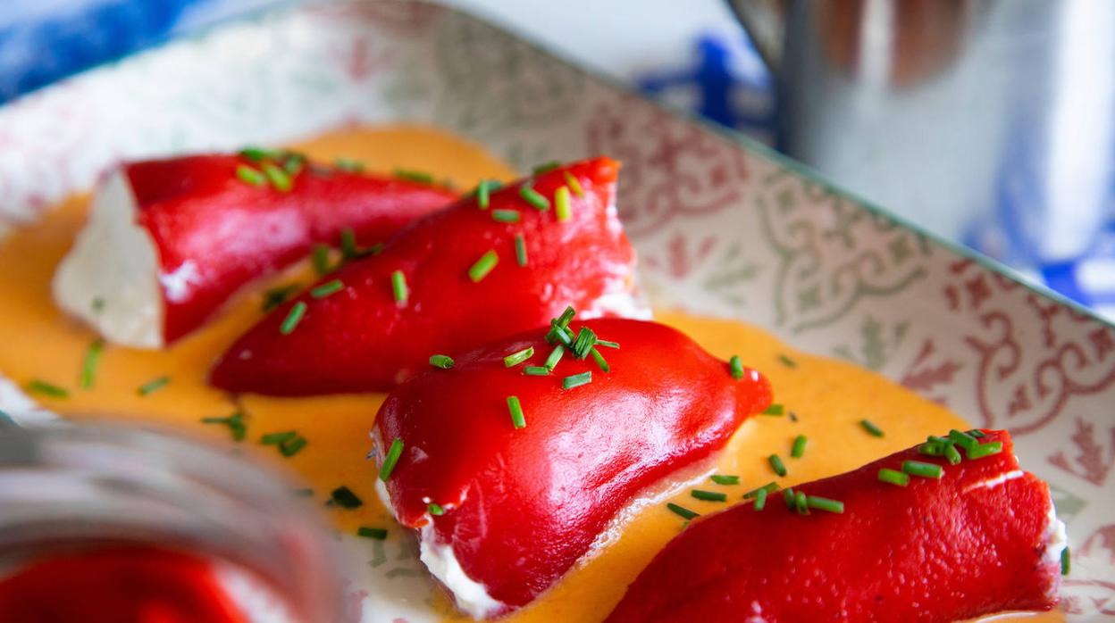 El relleno de estos pimientos es muy suave