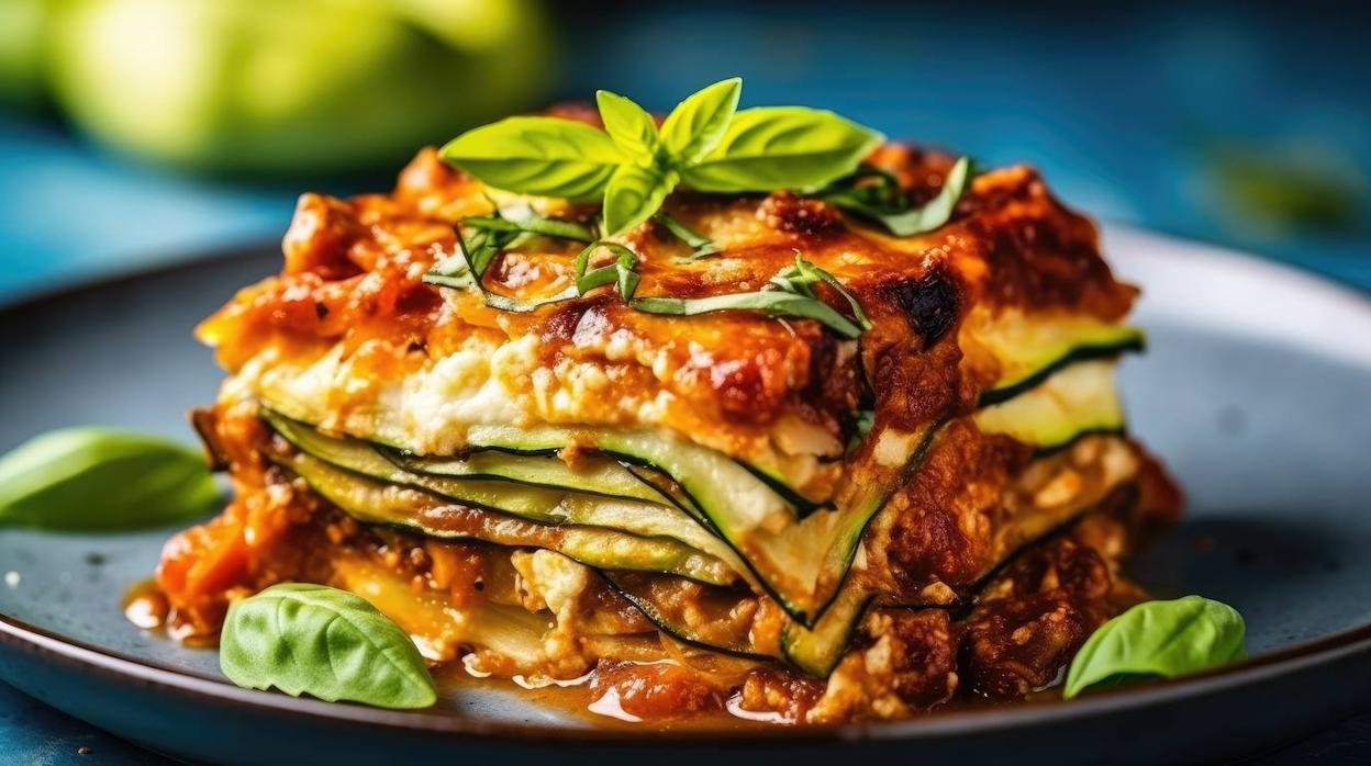 La lasaña de calabacín es un plato muy saludable y delicioso