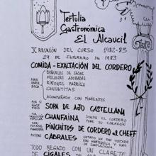 Cartel de almuerzo en José Luis