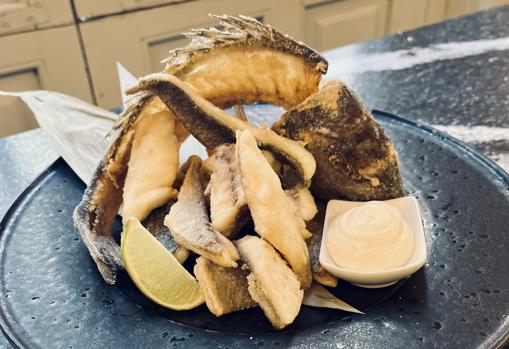 Lubina salvaje frita