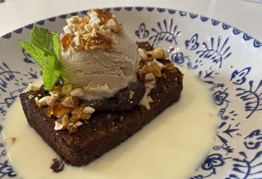 Brownie de chocolate y nueces