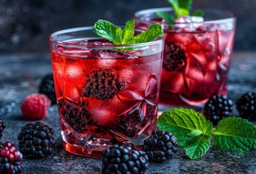 Té helado de frutos rojos