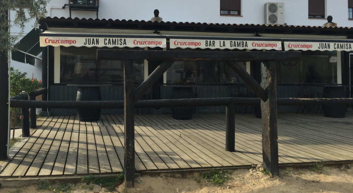 Vista de la terraza del restaurante Juan Camisa 