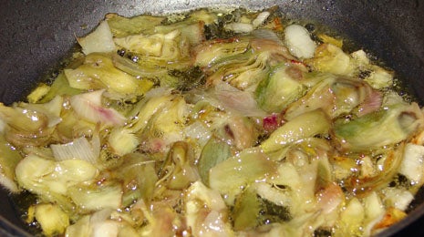 Sopa de gambas y alcachofas - Gurmé