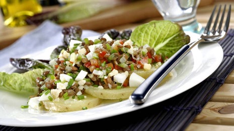 Ensalada tibia de lentejas - Gurmé