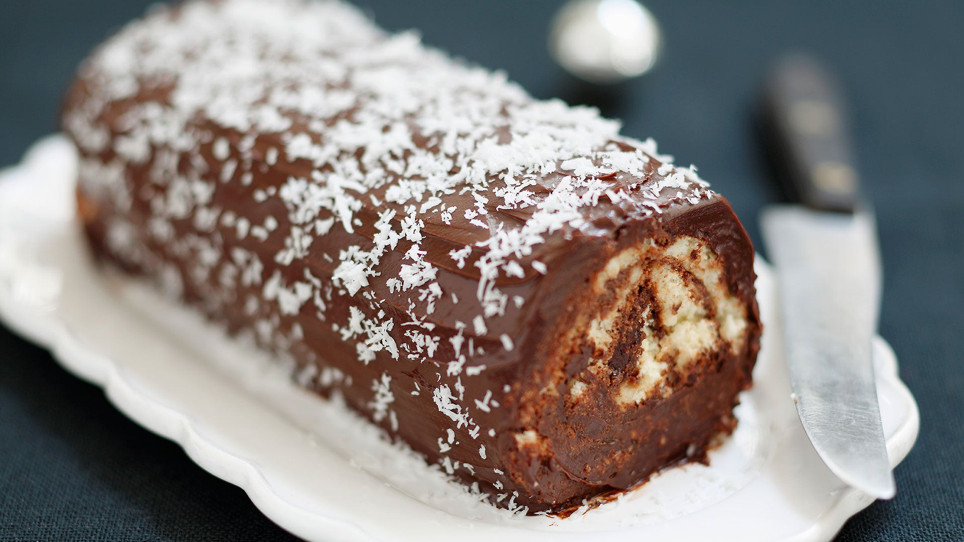 Brazo gitano de chocolate relleno de crema de castañas - Gurmé