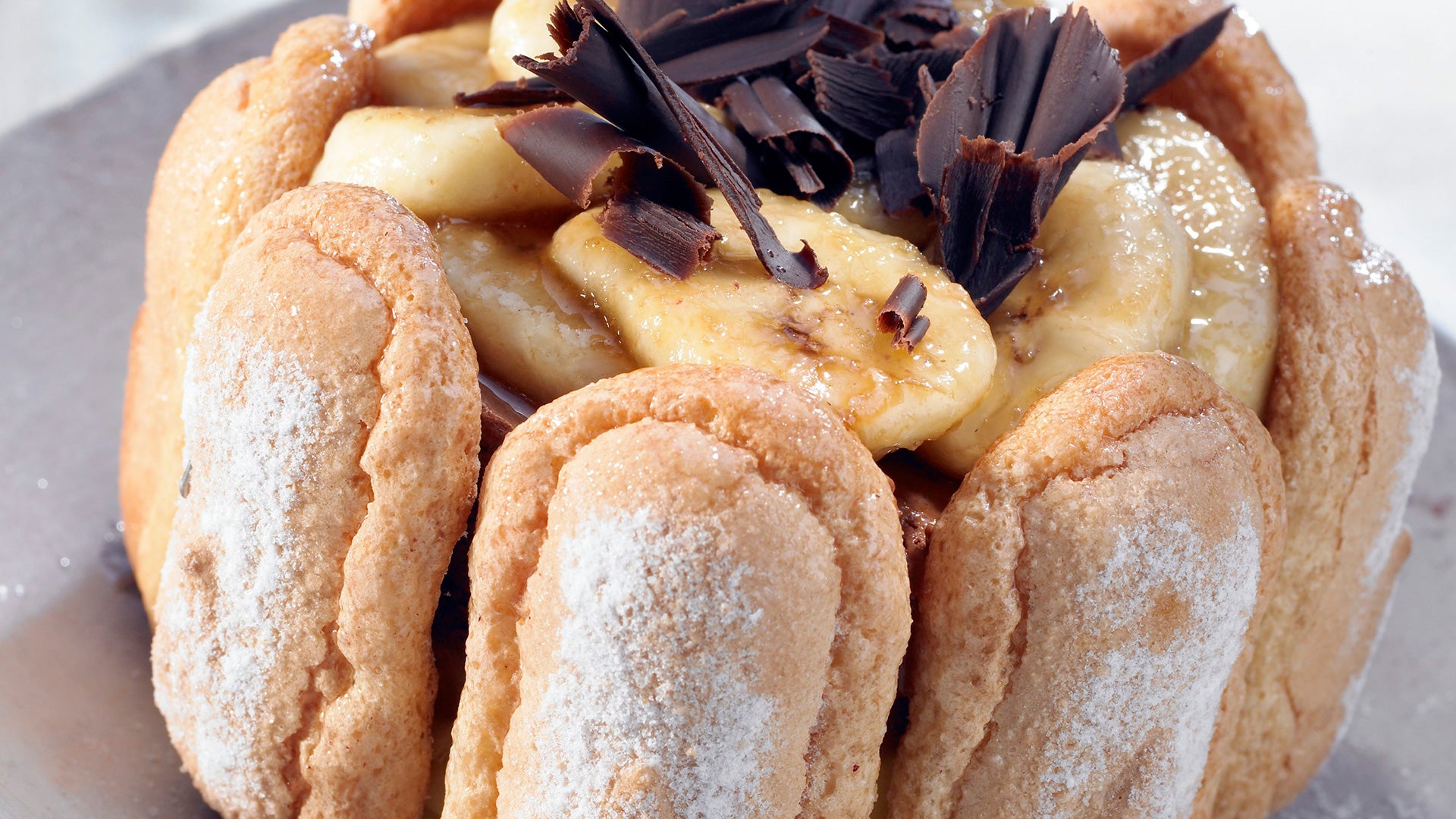 Pastel de turrón con plátano - Gurmé