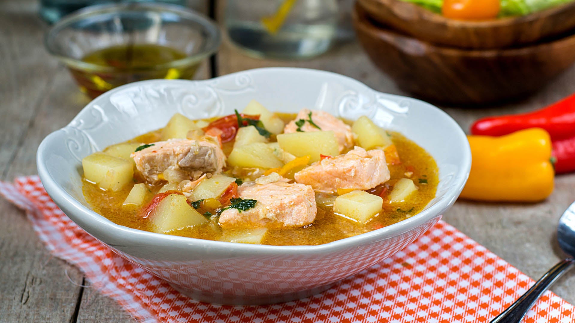 Salmón con patatas - Gurmé
