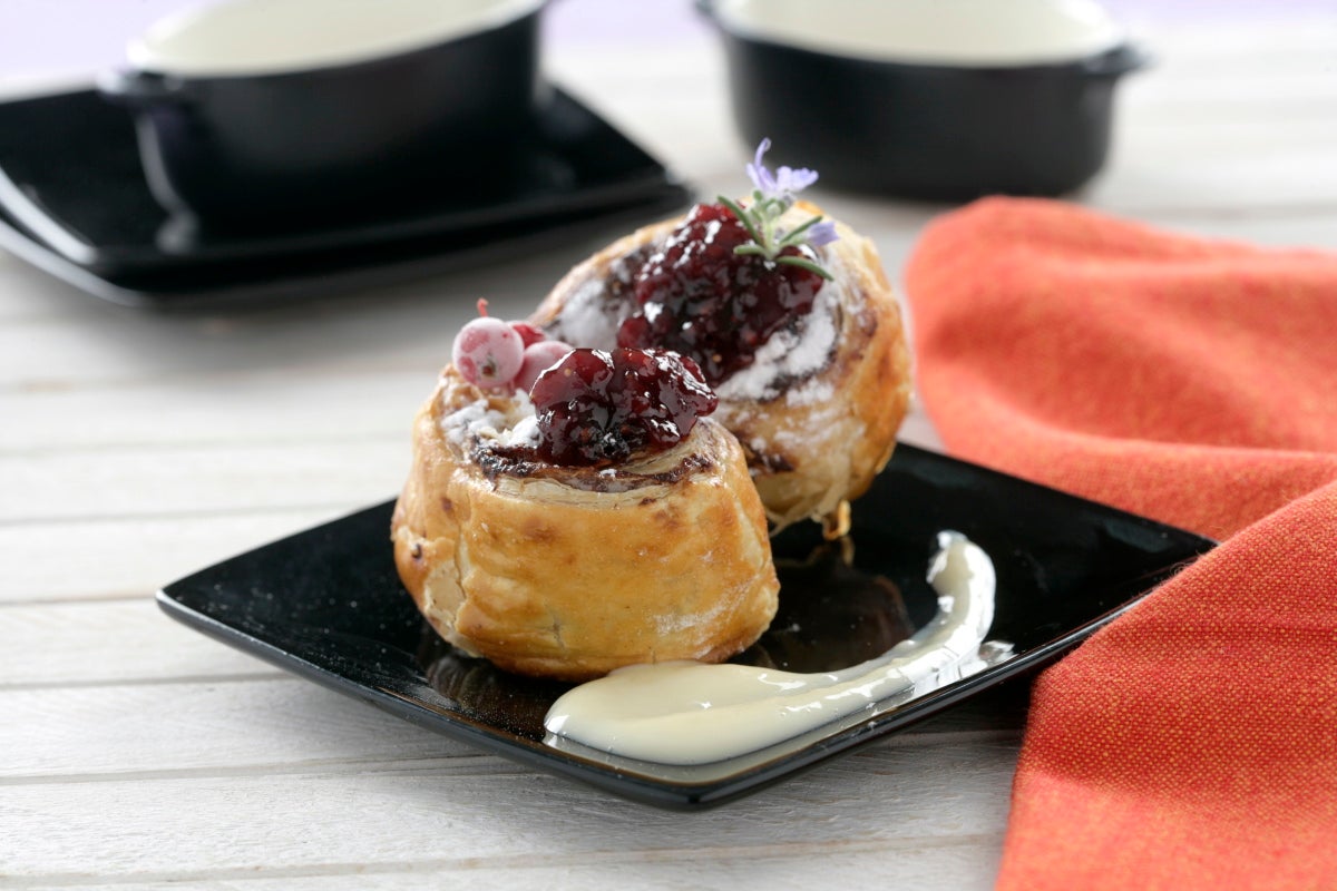 Hojaldres con mermelada de arándanos - Gurmé