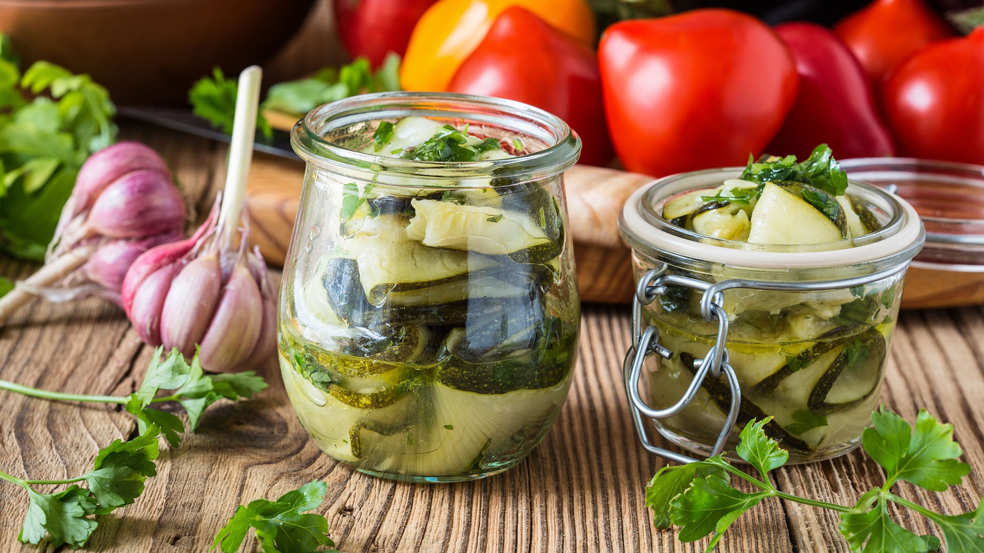 Calabacines en escabeche