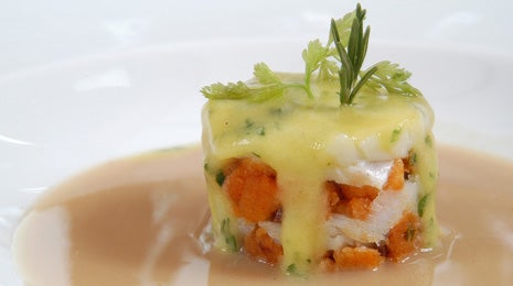 Migas con bacalao, su pil-pil y sopa de pan - Gurmé