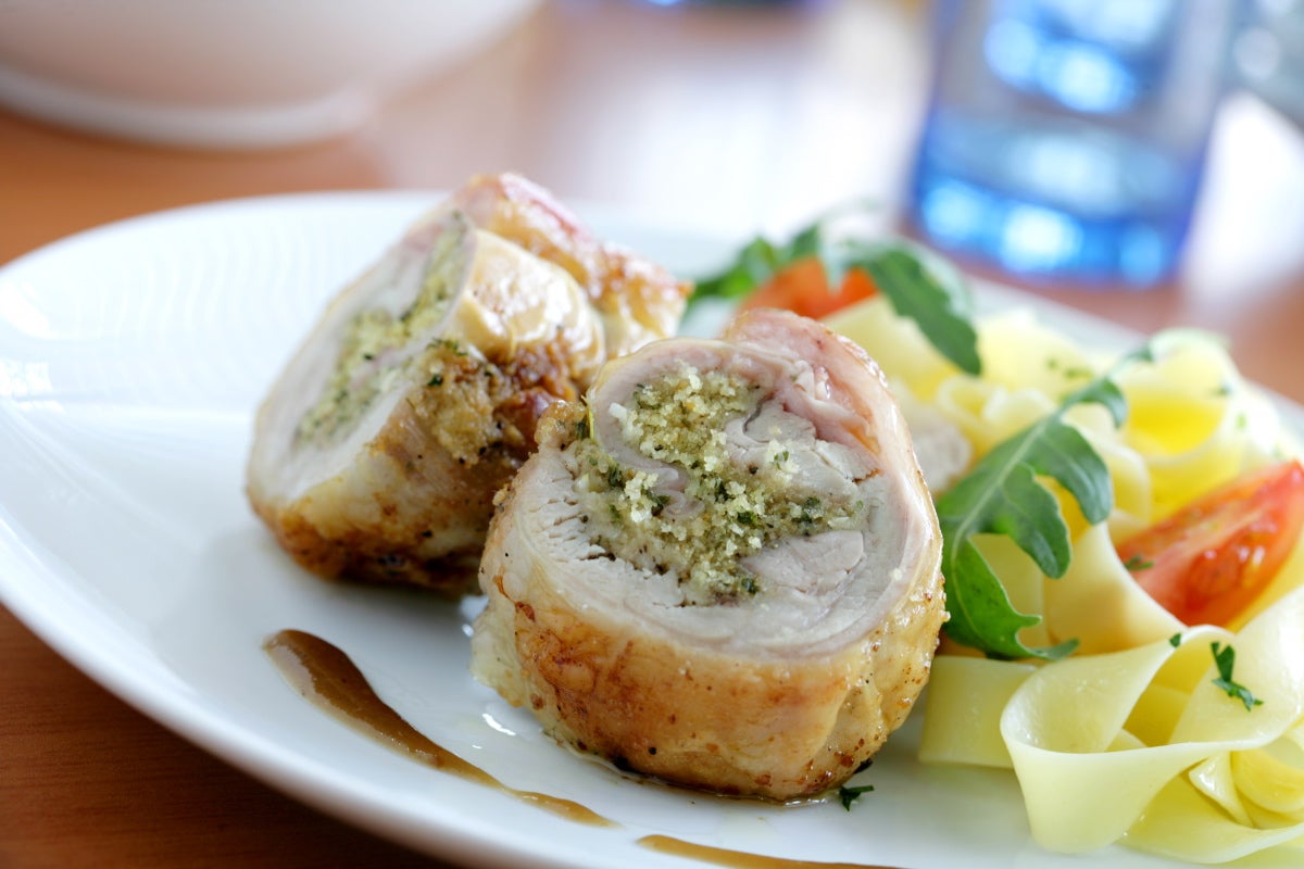 Rulos de cordero en su jugo - Gurmé